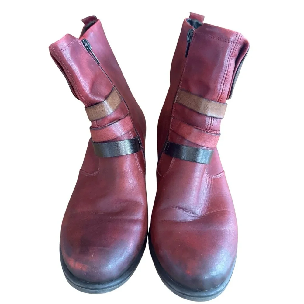 Remonte by Rieker Women's D3179-35 Block Heel Round Toe Ankle Boots Size 39/8.5